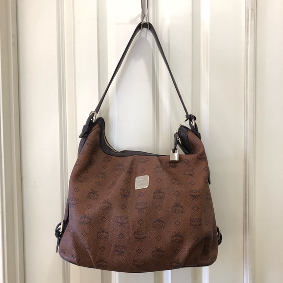 MCM München lovely chocolate Visetos hobo shopper - Picture 3 of 8